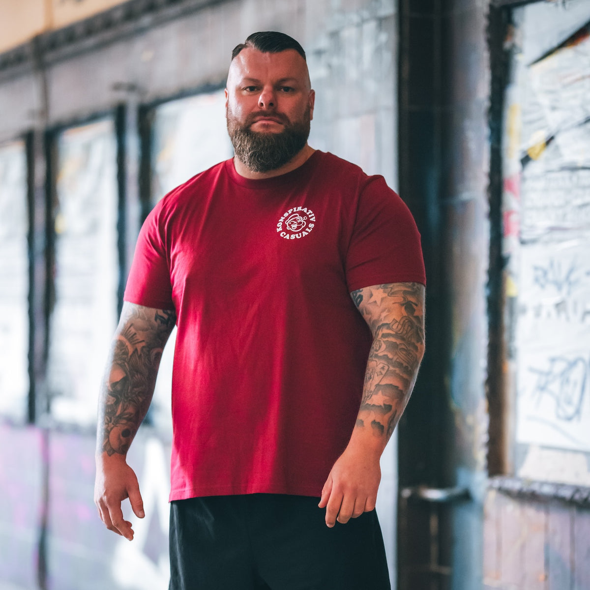 Popeye - der Hooligan T-Shirt - Burgundy