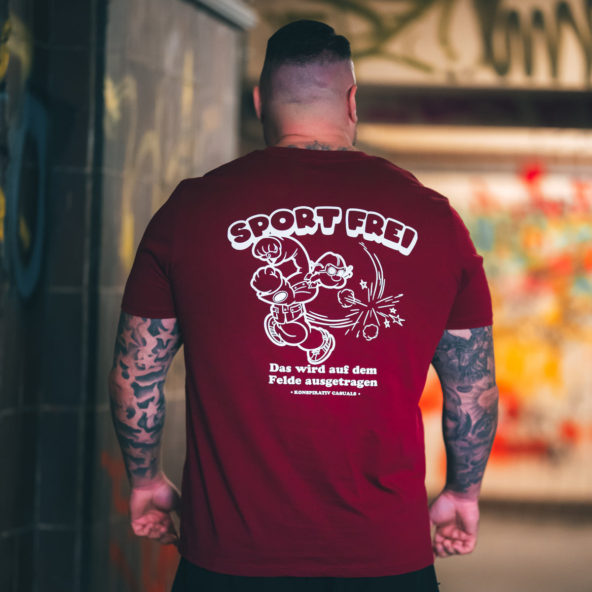 Popeye - der Hooligan T-Shirt - Burgundy